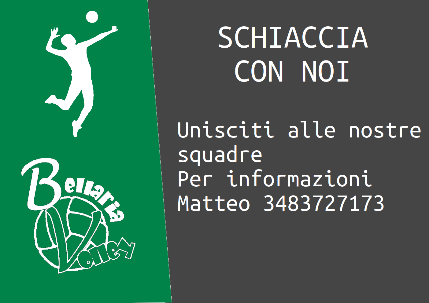 Unisciti a noi per informazioni Matteo 3483727173